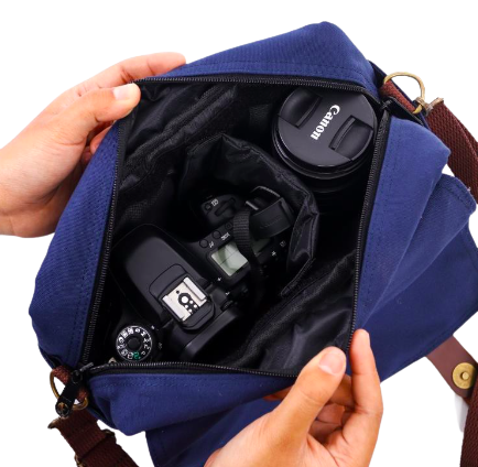 Tas Kamera Selempang Kanvas 2