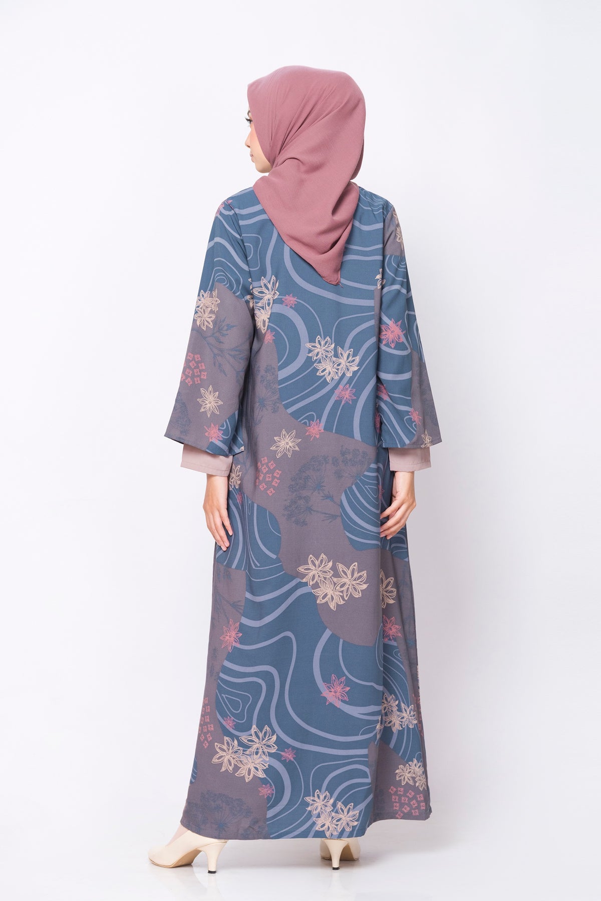 ZM Zaskia Mecca Luny Navy Gamis