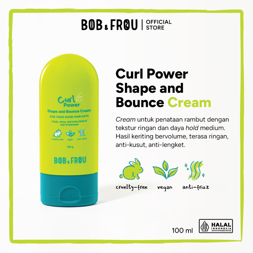 Lizzie Parra Kreasi BOB & FROU Curl Power Shape And Bounce Cream