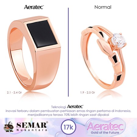 Kerja Gotama Bersaudara Semar Nusantara Black Jayden Aeratec Rose Gold 17K