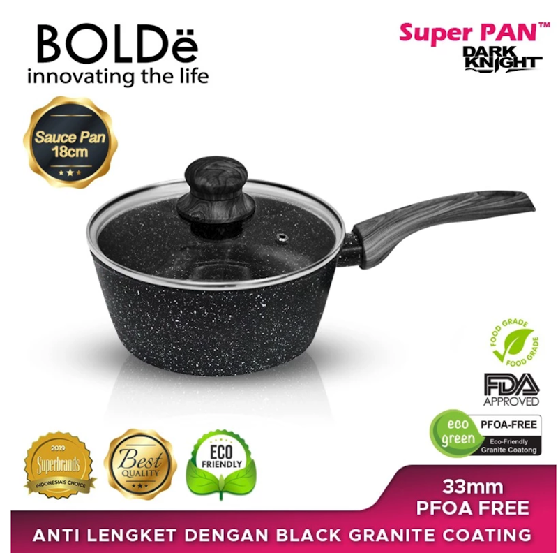 BOLDe Sauce Pan + Lid 18 cm Dark Knight 2