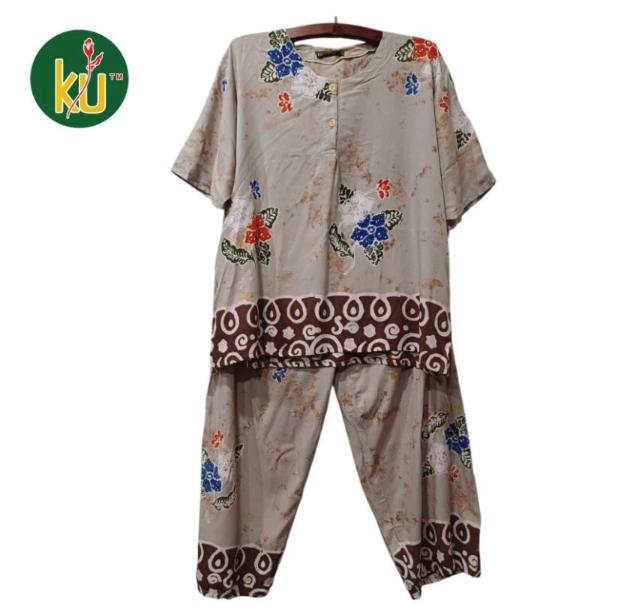 Batik Kencana Ungu Kencana Ungu Setelan CP Warna Jumbo