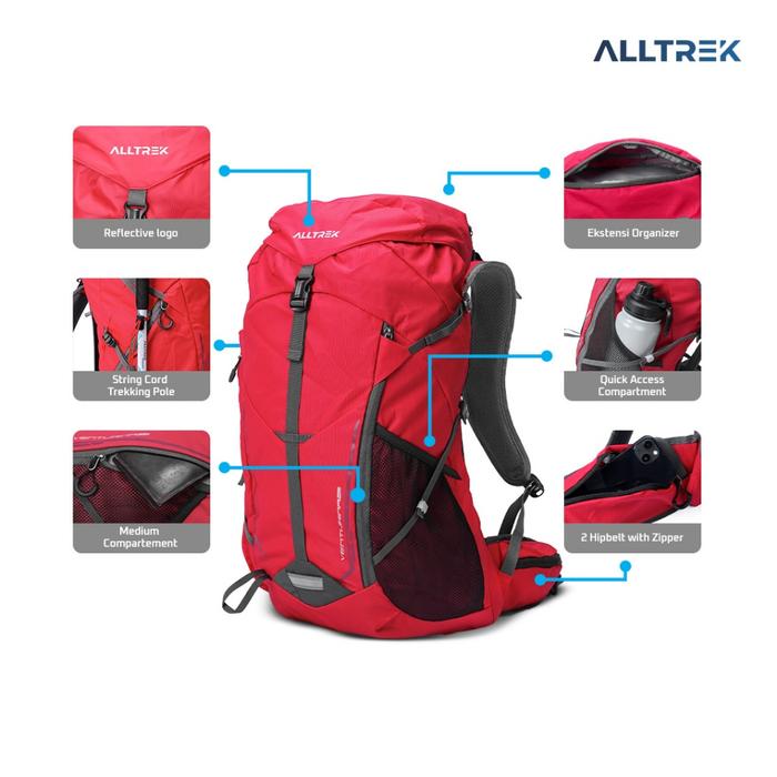 ALLTREK Tas Carrier Venturina 40L Ransel Hiking