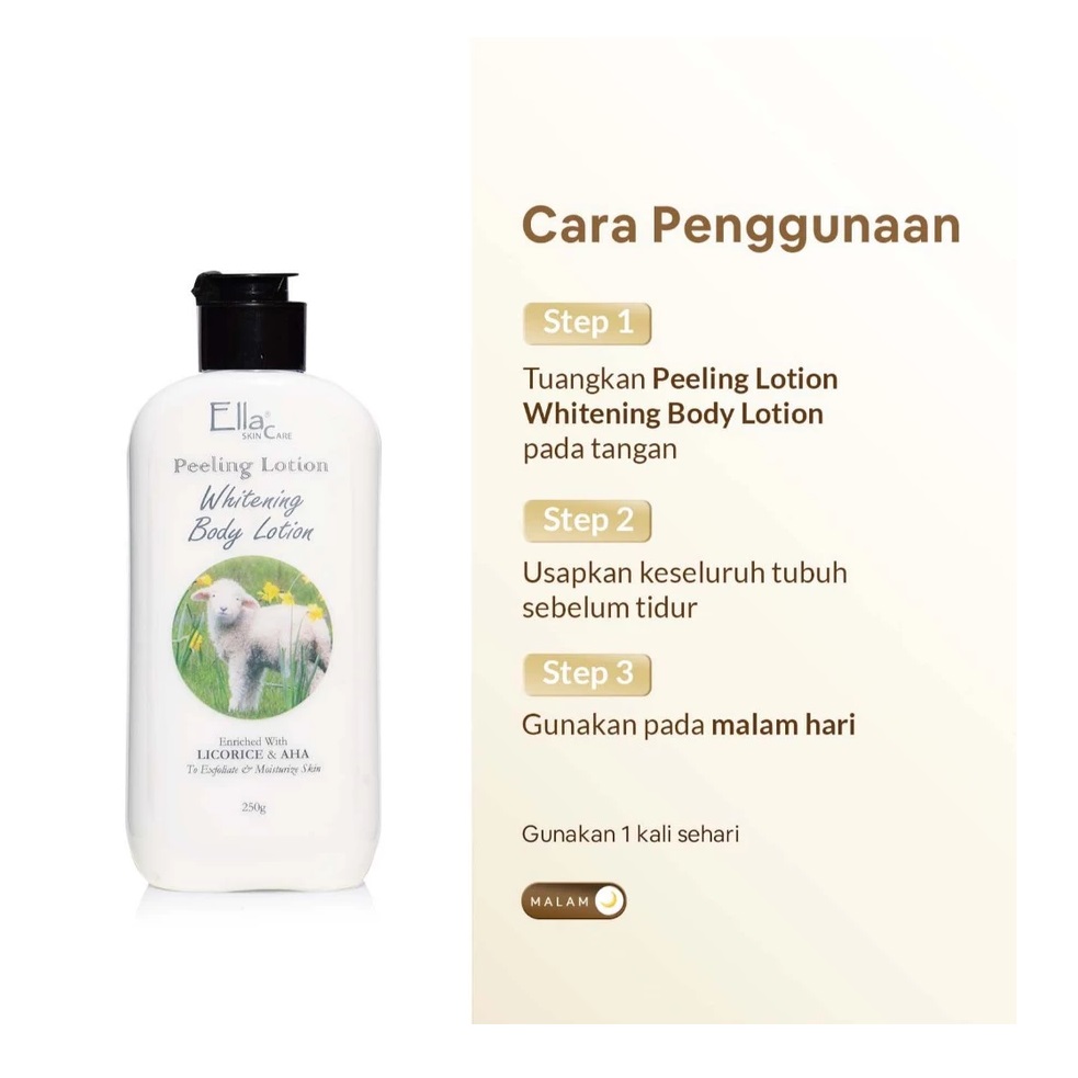 Ella Karunia Estetika Ella Skincare Peeling Lotion Whitening Body Lotion