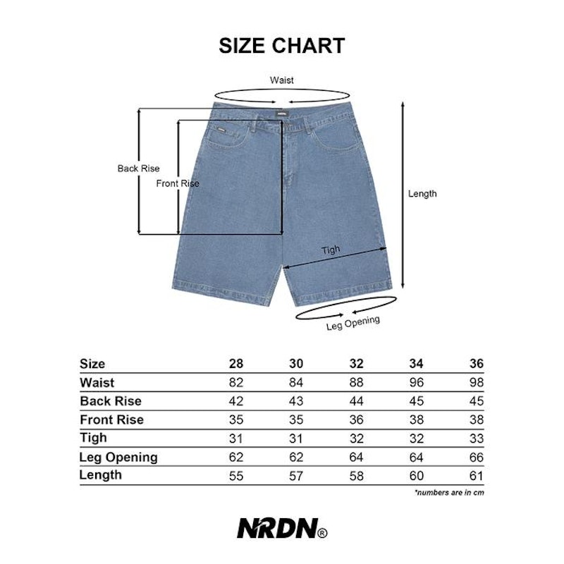 NRDN Clothing 3 Star Jorts Short Denim Washed 5