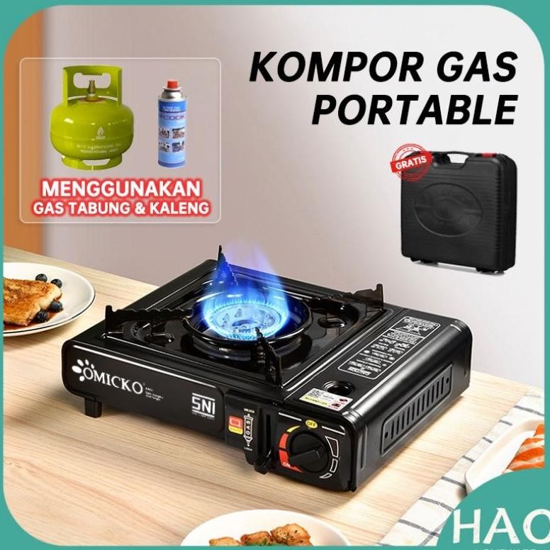Wen Jaya Elektronic International Omicko Kompor Gas Portable 2 in 1 KP-01