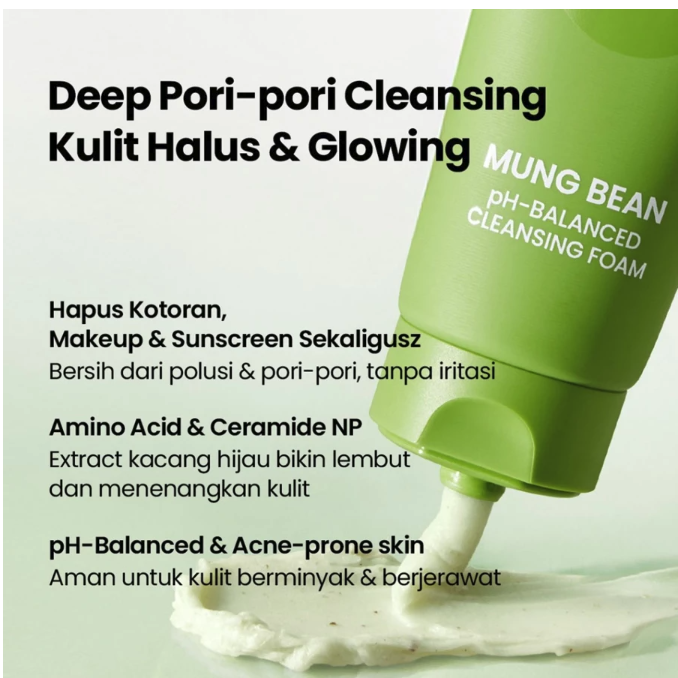 Moments Company Beplain Mung Bean pH-Balanced Cleansing Foam