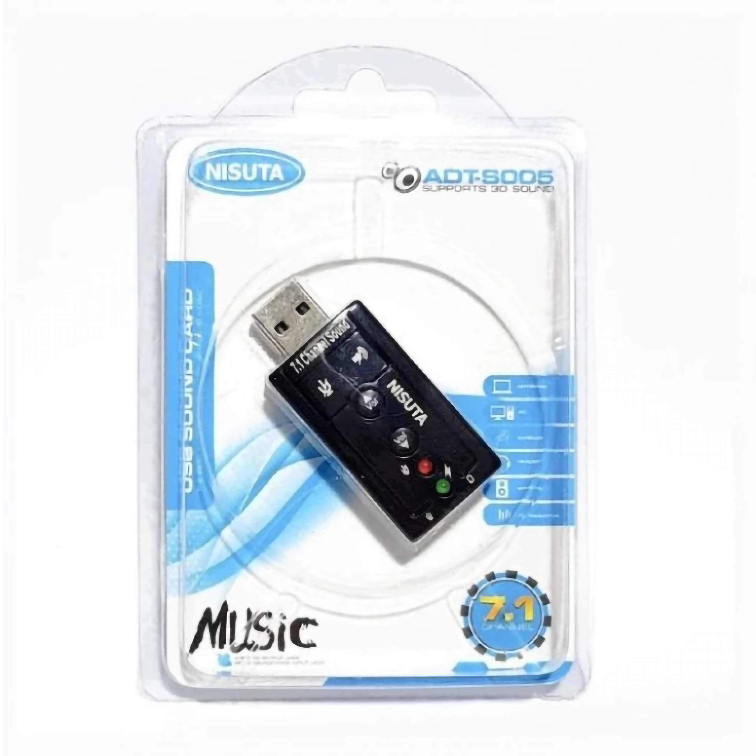  Mikuso Sound Card USB 7.1 Channel ADT-S005