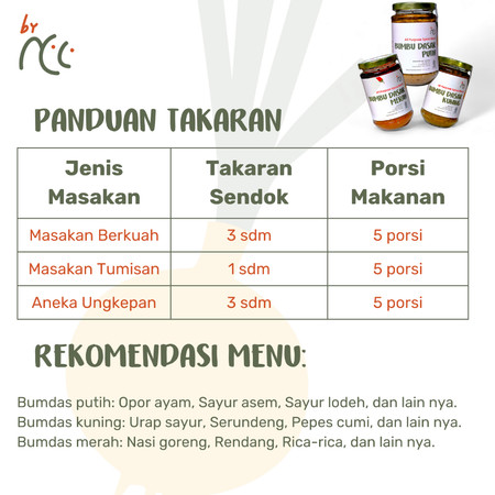 Cendana Boga Rasa By NCC Bundling Bumbu Dasar Merah Kuning Putih