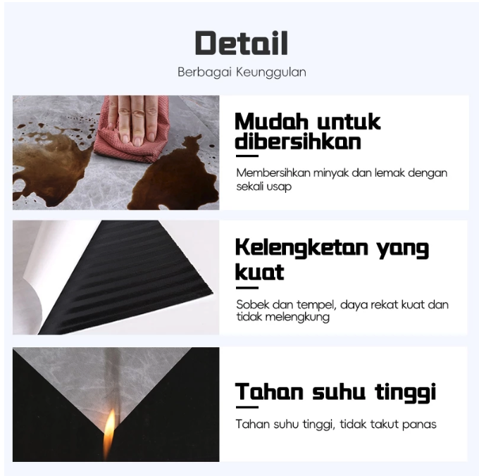  Stiker Lantai Granit Vinyl 30 x 30 cm Tipe G