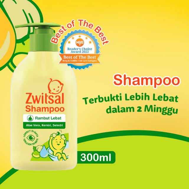 Unilever Indonesia Zwitsal Shampoo Aloe Vera, Kemiri, Seledri