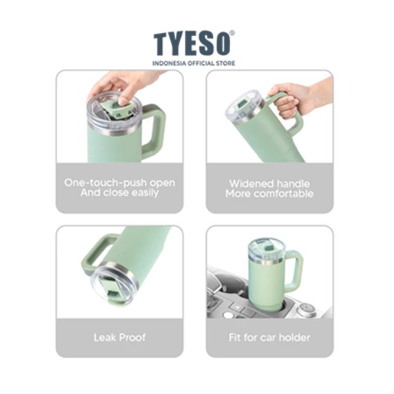 Usaha Samudera Sukses Tyeso Aura Tumbler Portable Stainless Coffee Cup 1200 ml TS-8868