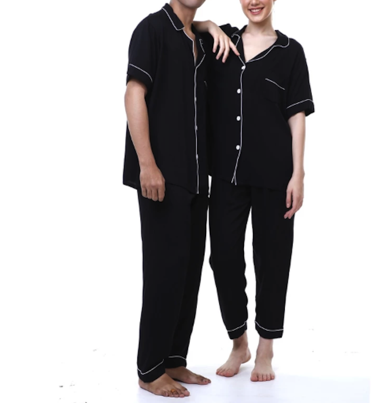 Zavyn Setelan Piyama Couple Rayon Twill Premium Lengan Pendek 5