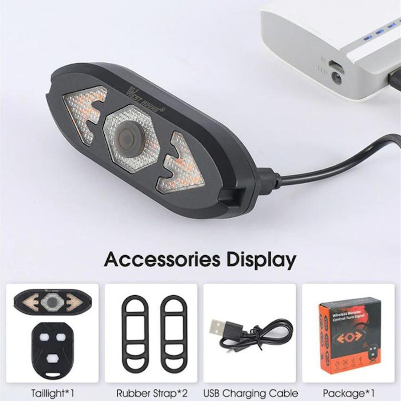 West Biking Lampu Sein Sepeda USB Wireless 3