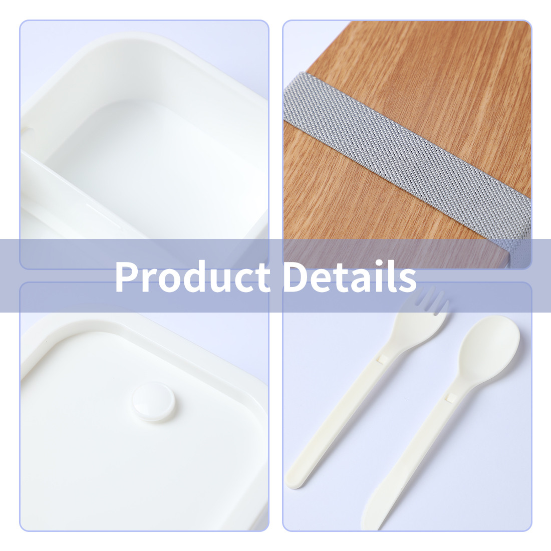 Miniso Hong Kong Miniso Kotak Makan 900 ml 2 Grids + Bag  1808024