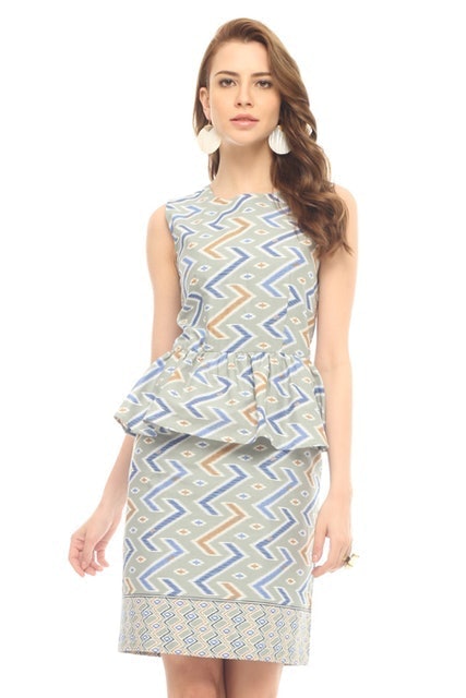 Bateeq Sleeveless Rang-rang Peplum Dress  15/045