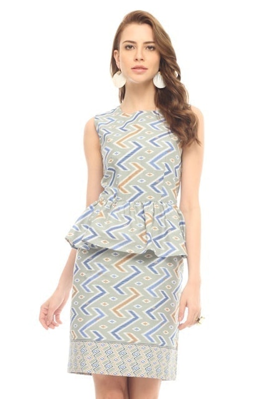 Sleeveless Rang-rang Peplum Dress 2