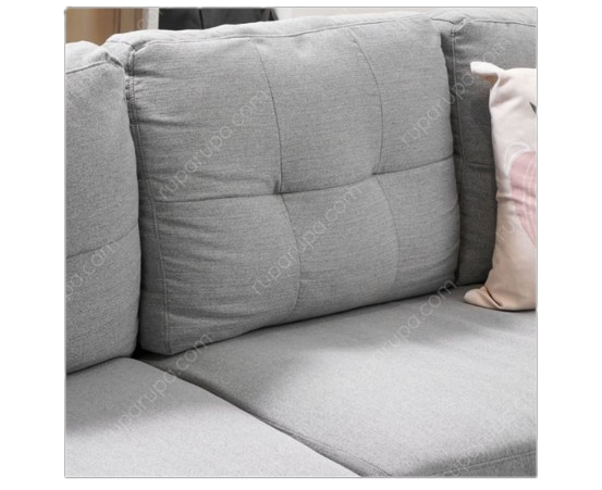Albris Sofa Sudut Fabric - Abu-abu 4