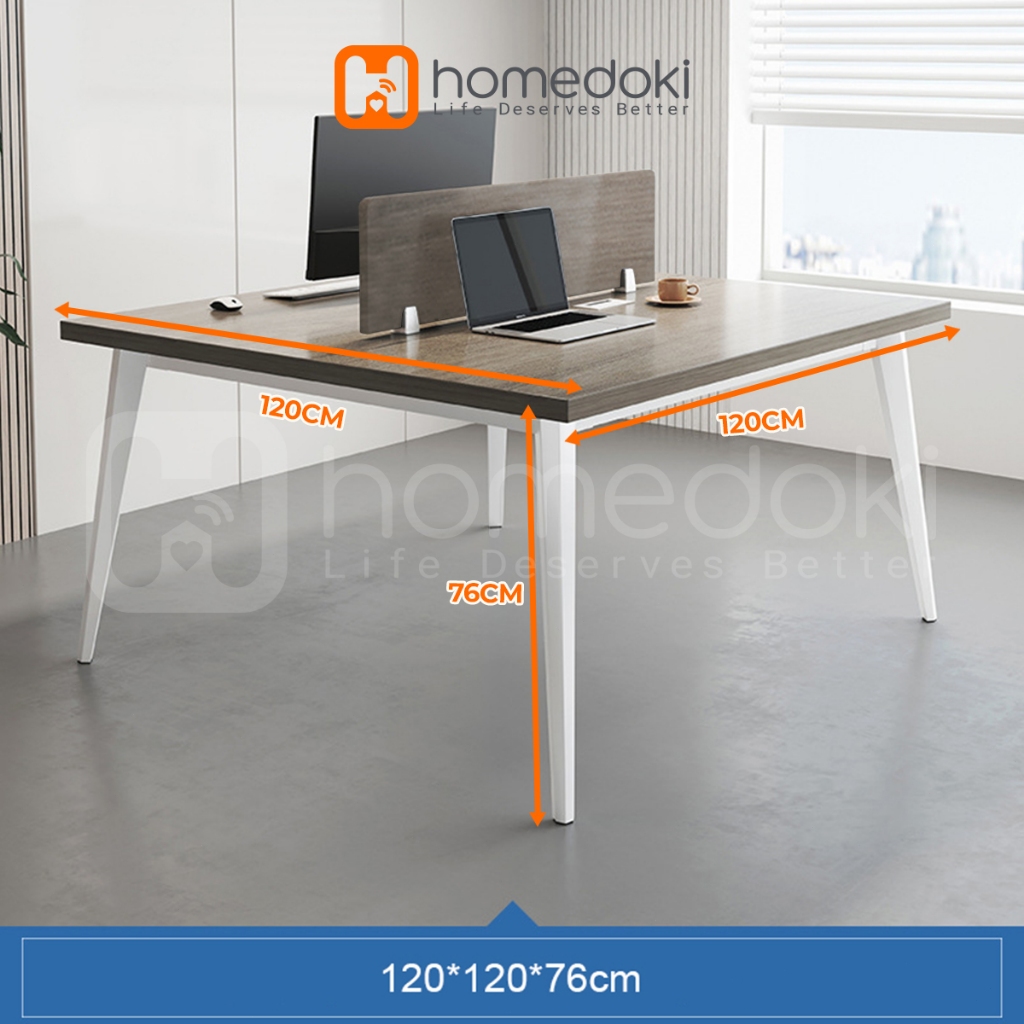 Homedoki Meja Kerja dengan Pembatas