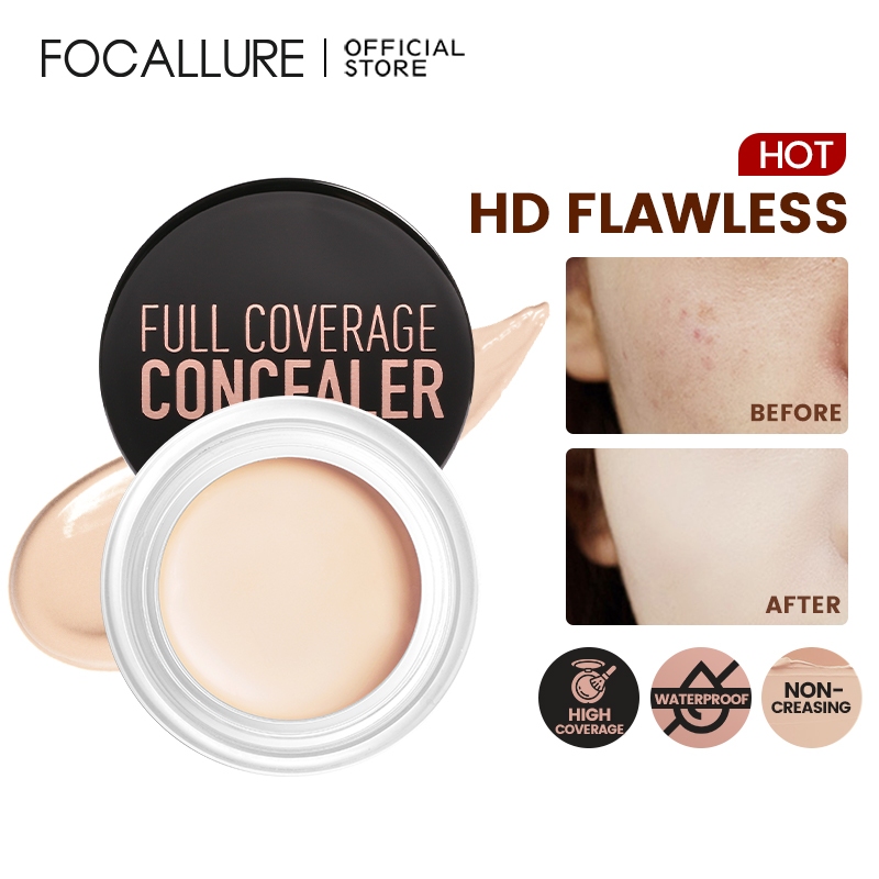 FCL Internasional Indonesia FOCALLURE Full Coverage Concealer #02 Light Cream