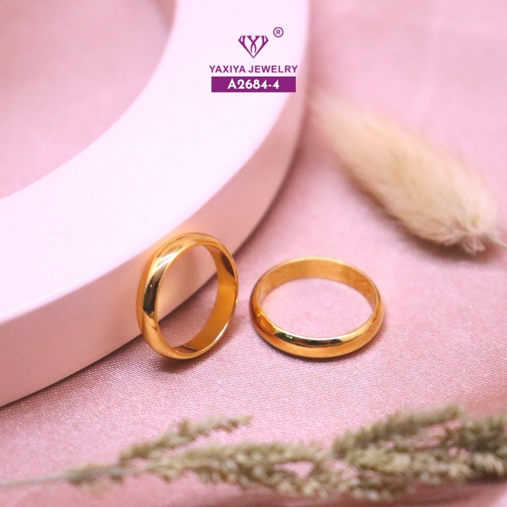 Yaxiya Jewelry Cincin Couple Polos 3