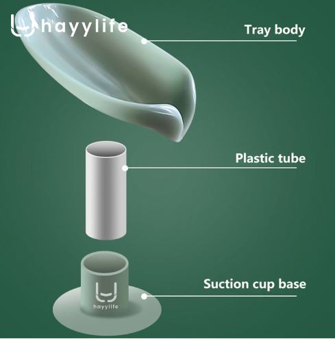 Hayylife Tatakan Sabun Batang Motif Daun Wastafel  HL-AGC569