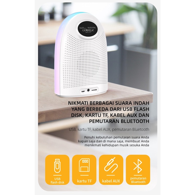 Newfun Speaker Bluetooth Wireless Alarm Clock 3