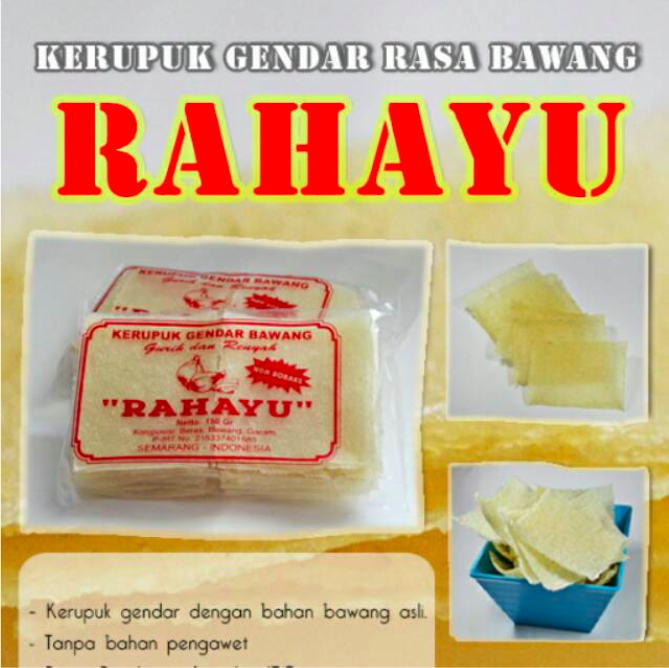 Rahayu Kerupuk Gendar Bawang