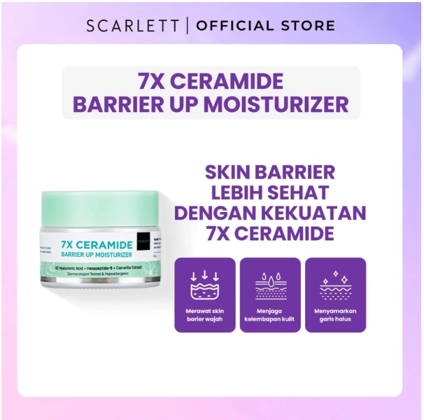 Opto Lingkar Sejahtera Scarlett Whitening 7x Ceramide Moisturizer + Peeling Gel 