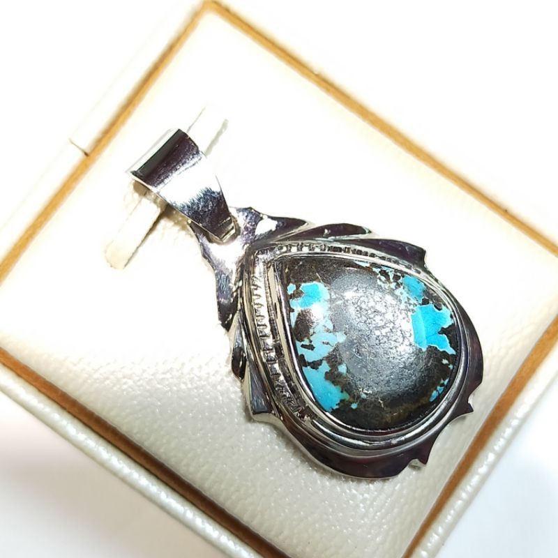 Liontin Monel Handmade Batu Pirus Persia