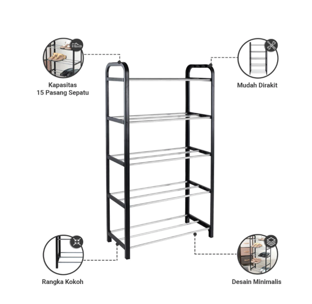 Home Center Indonesia Informa Rak Sepatu 5 Tingkat