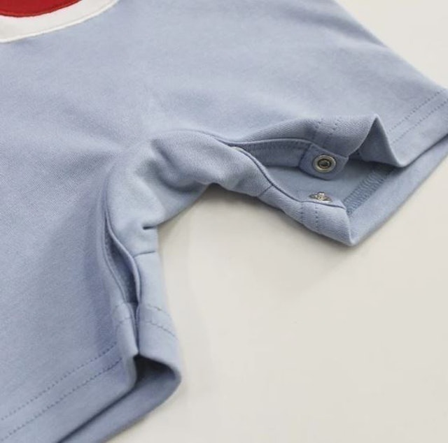 i am cotton Romper Pendek Baby Shark Embrodery