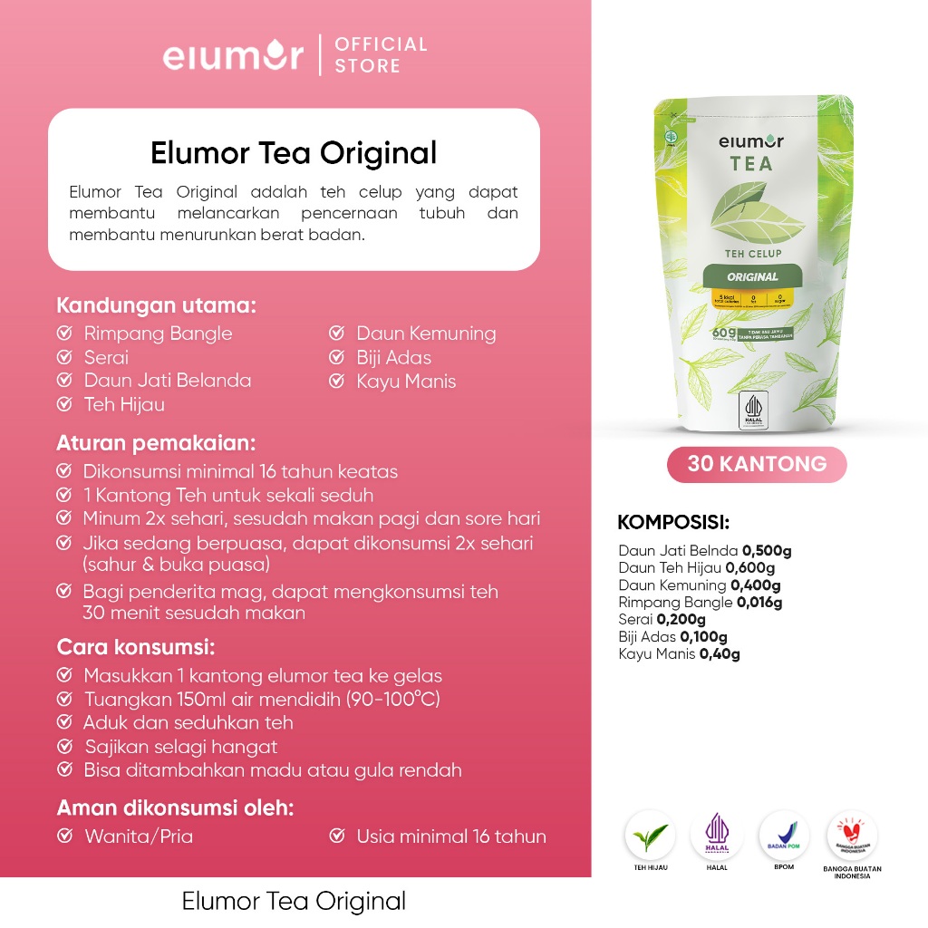 Inovasi Teknologi Kosmetika Elumor Slimming Tea