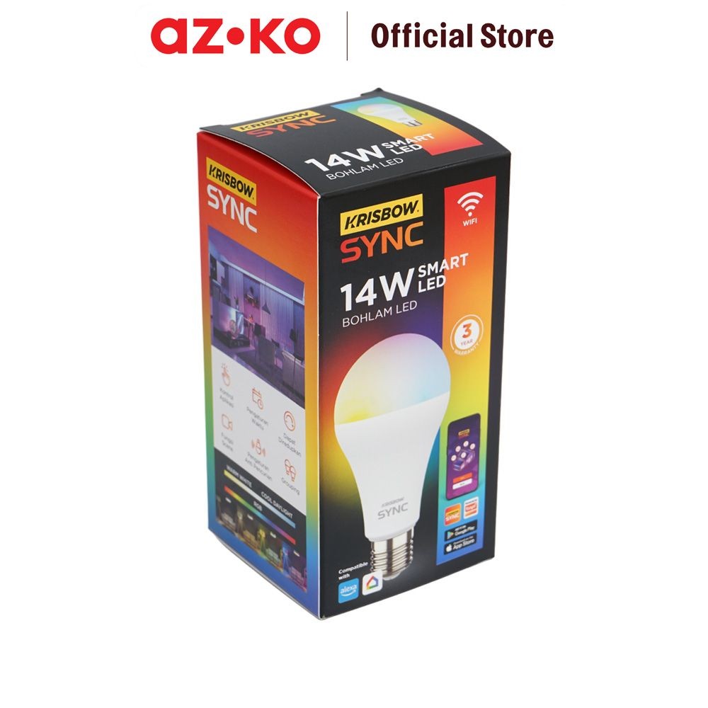 Krisbow Indonesia Krisbow® Sync Smart Bohlam LED 14W RGBCW