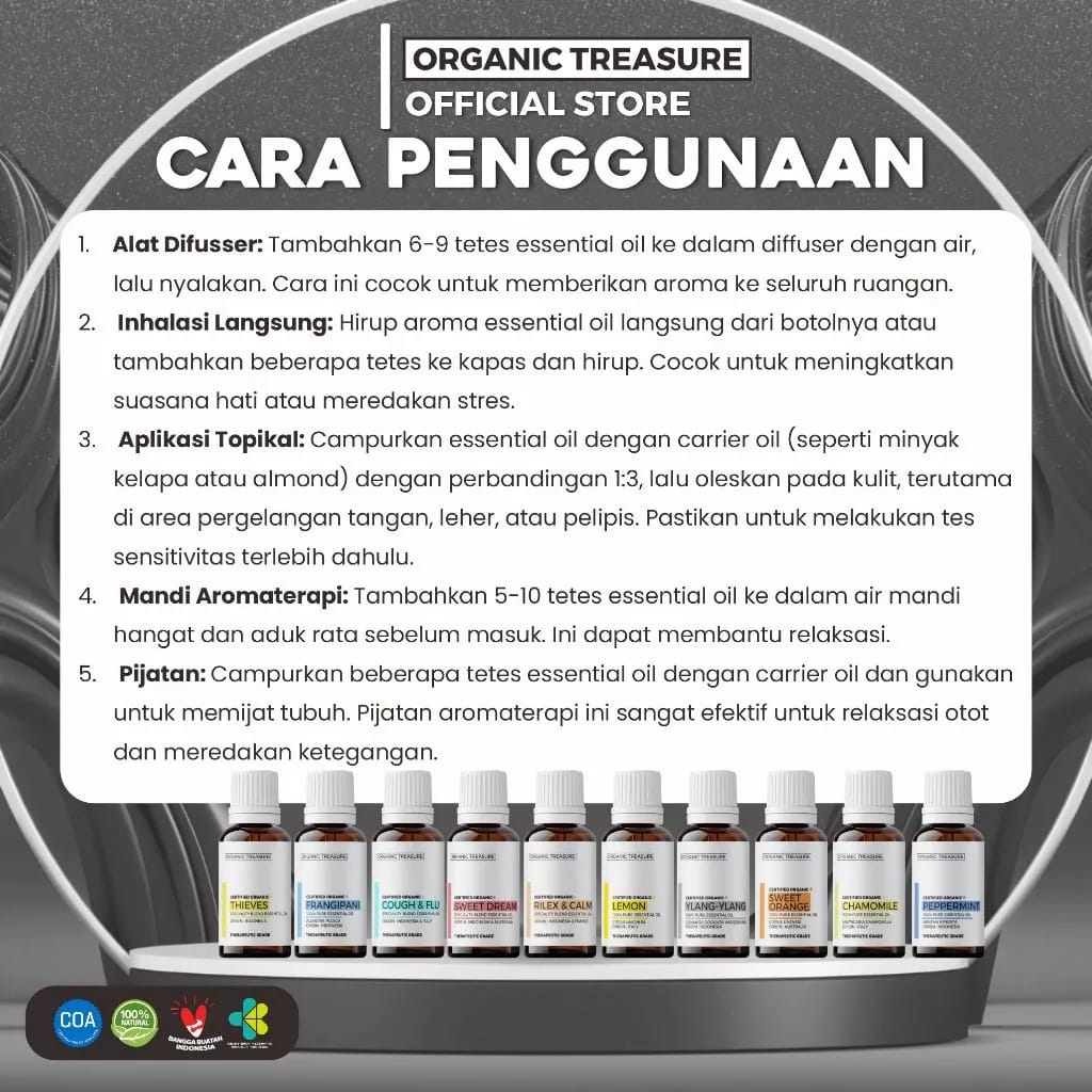 Hiroshi Craney Organic Treasure Cough & Flu Speciality Blend Essential Oil