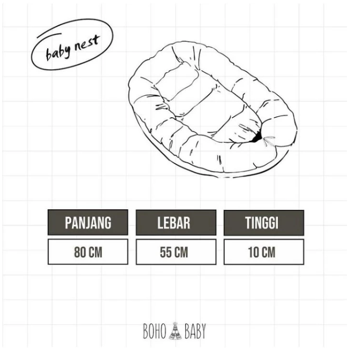 Hypefast Karya Nusantara BOHOPANNA Baby Nest Basic