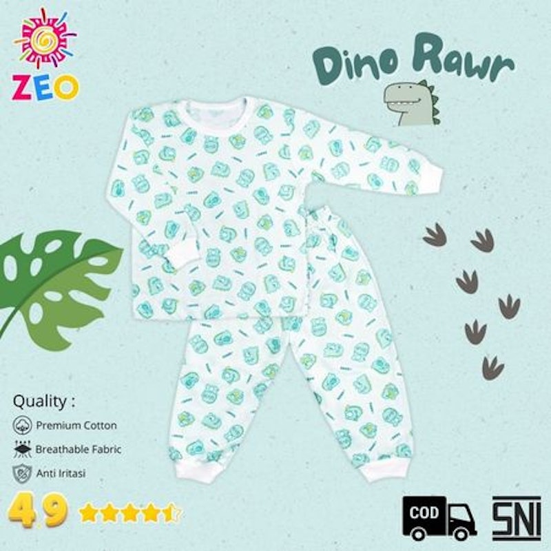Zeo Baby Kids Piyama Lengan Panjang 3