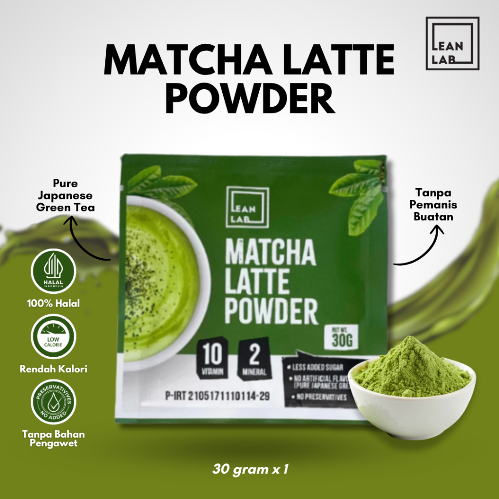 Lean Lab Indonesia Leanlab Matcha Latte Premium Drink Powder