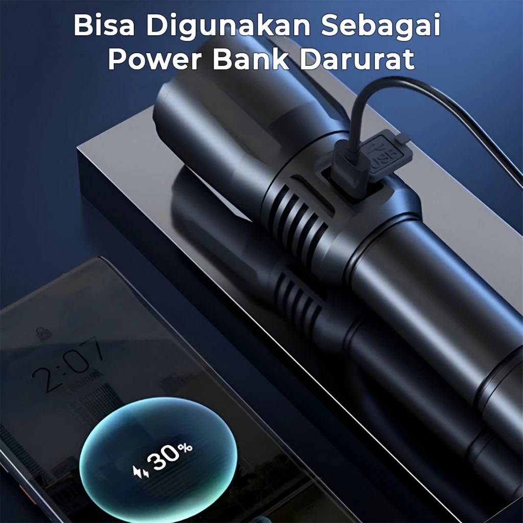  H2S USB Charging Flashlight HS0618