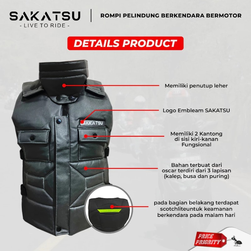 Sakatsu Streetford Rompi Motor 3