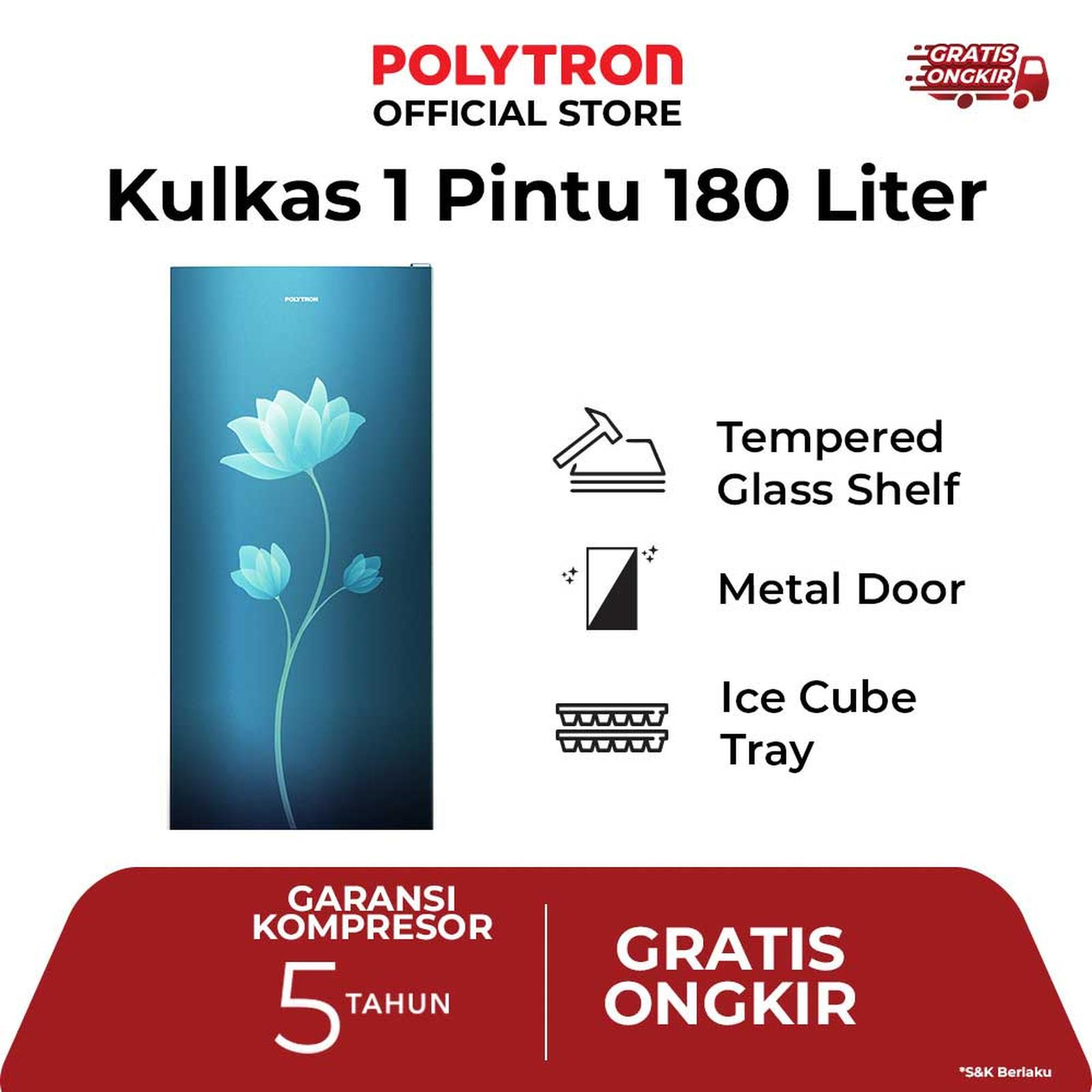 Polytron Kulkas 1 Pintu Metallic 180 Liter PRB 189B 