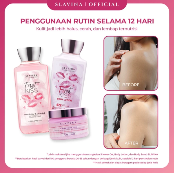 RANS Kosmetika Indonesia SLAVINA Paket Body Care First Kiss