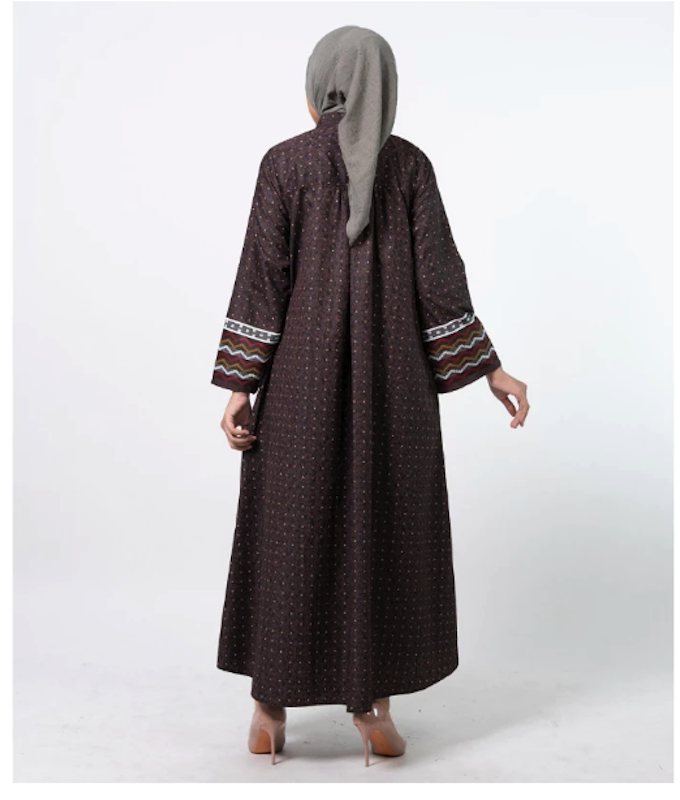 Elzatta Gamis Sarimbit Couple Dobby Tribal Maroon 5