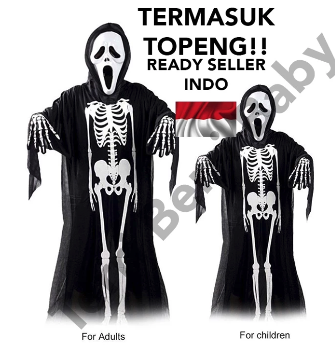  Kostum Halloween Tengkorak Scream
