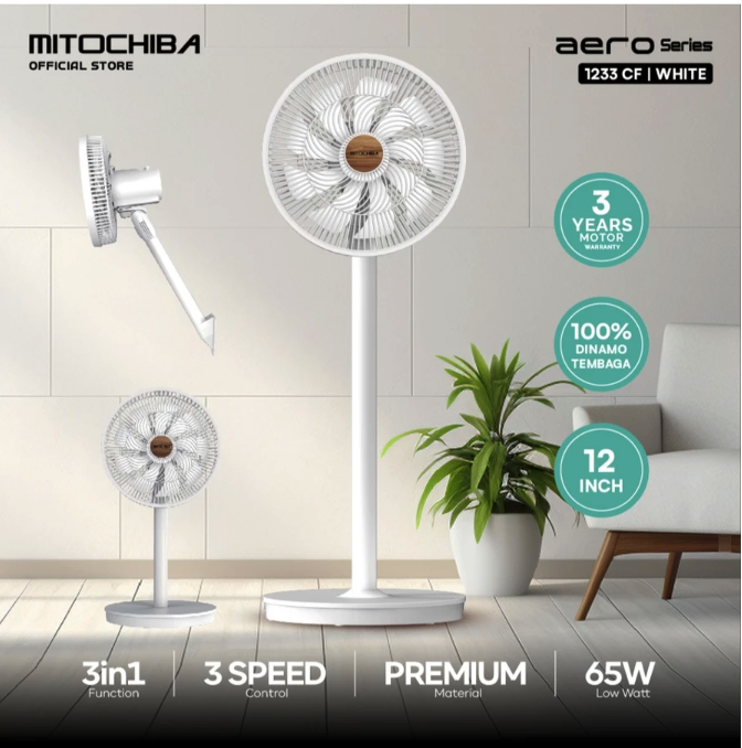Maju Express Indonesia & Mahakarya Sukses Indonesia Mitochiba Fan 3in1 Aero Blade 1233CF