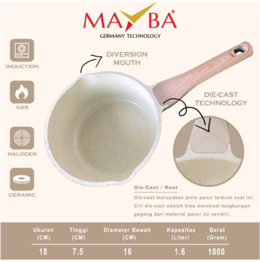 MAYBA Infinity Milk Pan 18 cm