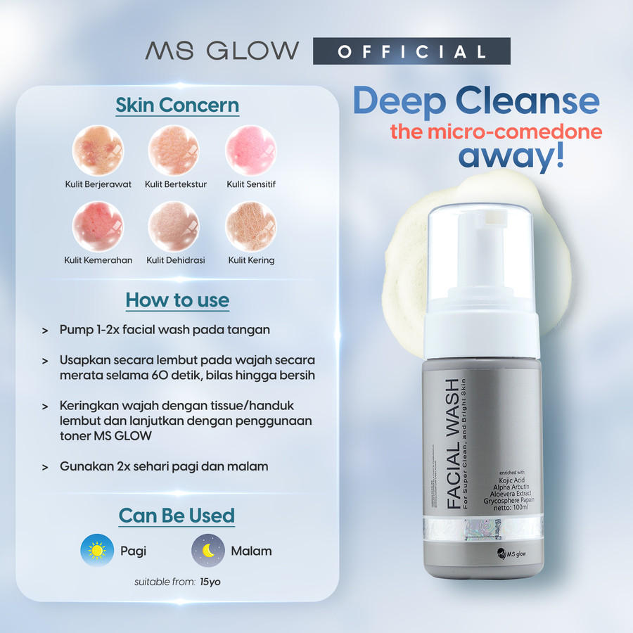 Kosmetika Cantik Indonesia MS Glow MS Glow Facial Wash