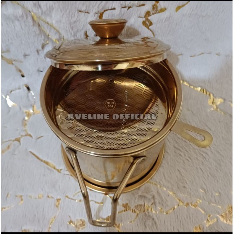  Oil Pot Gold Stainless Steel