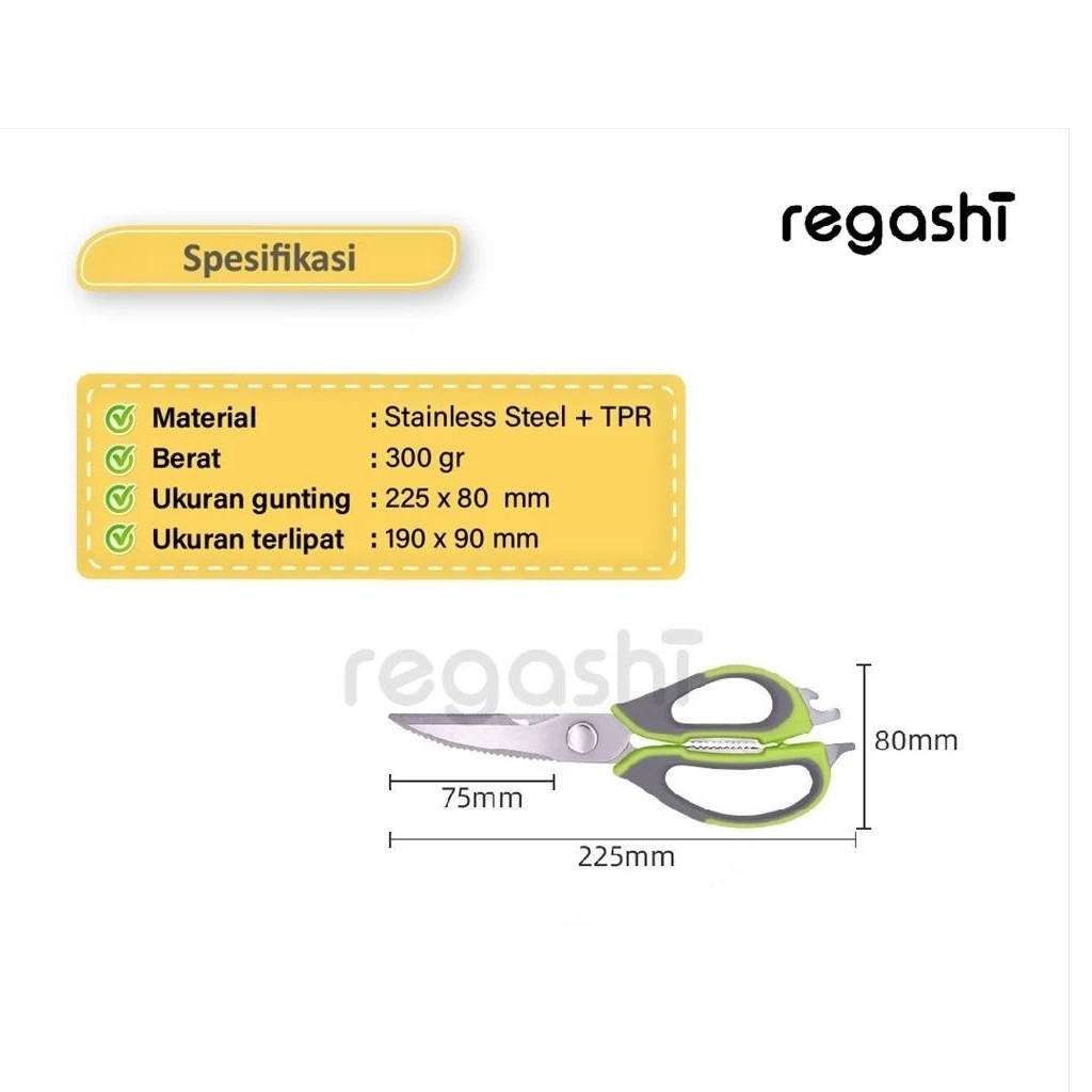 Regashi 6 in 1 Multi Purpose Kitchen Sciccors  4