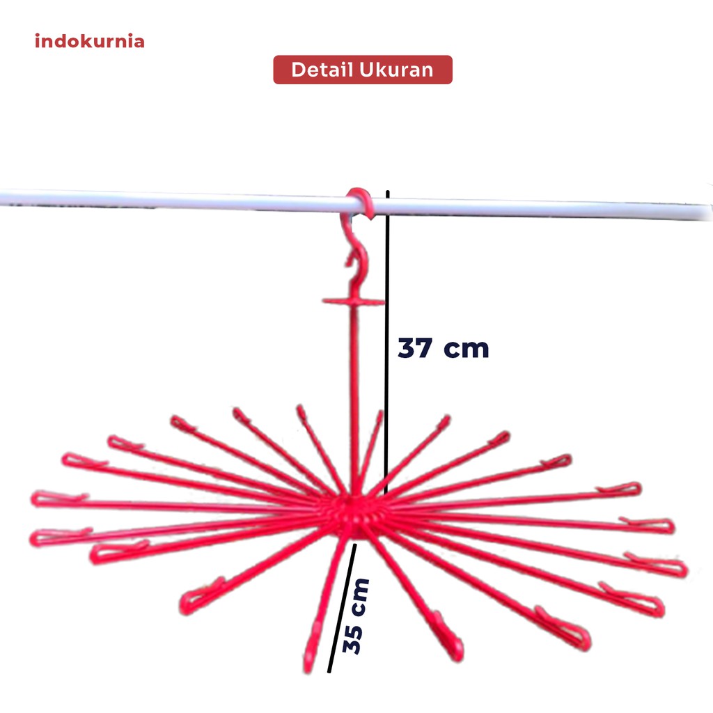 Indokurnia Gantungan Jemuran Baju 20 Stik